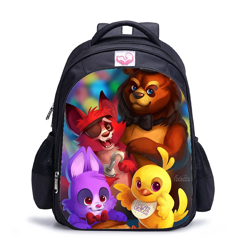 16 Inch FNAF Backpack For Teen BEAR Primary Backpack Boys Girls School Bags Backpacks Kids Cartoon Mochila Sac A Doc