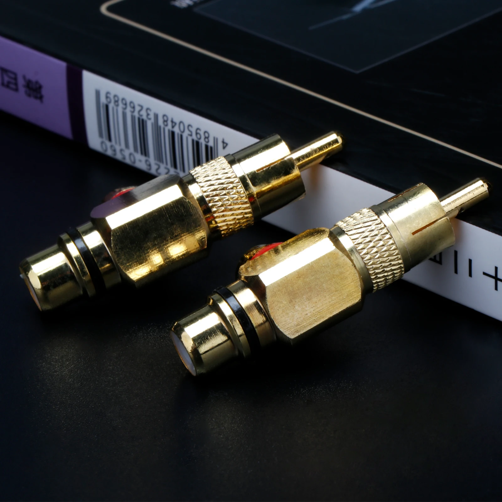 RCA Male Naar RCA Vrouwelijke Lotus Connector Tee Type 3Way Splitter Verguld Koper Messing voor AV Audio Video Converter Adapter