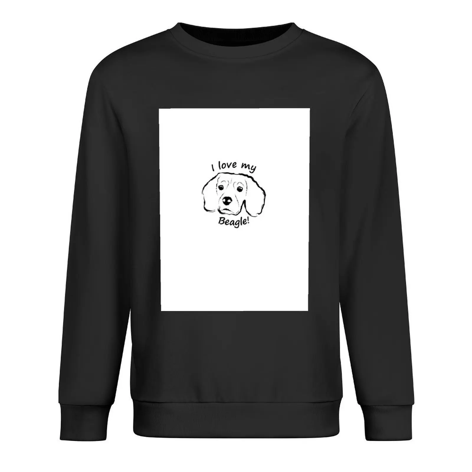 

I love my Beagle, minimalist line Pullover tracksuit men's autumn clothes anime clothes autumn clothes winter man sweatshirt
