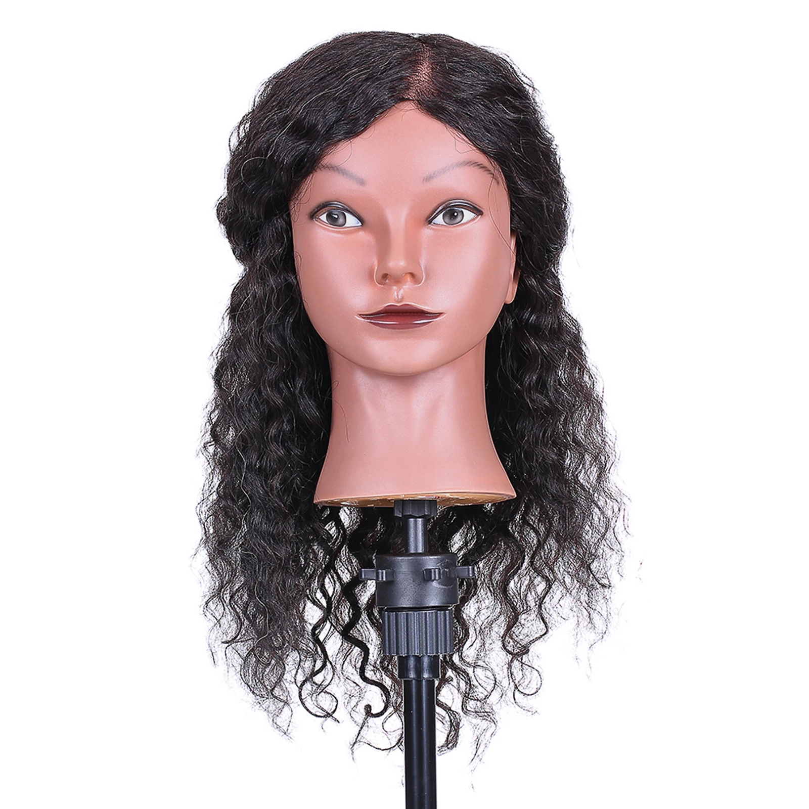 Dummy Head for Braids Training Curly Hair Mannequin Head Hairdressing Training Head for Hair Styling Practice Hair Braiding