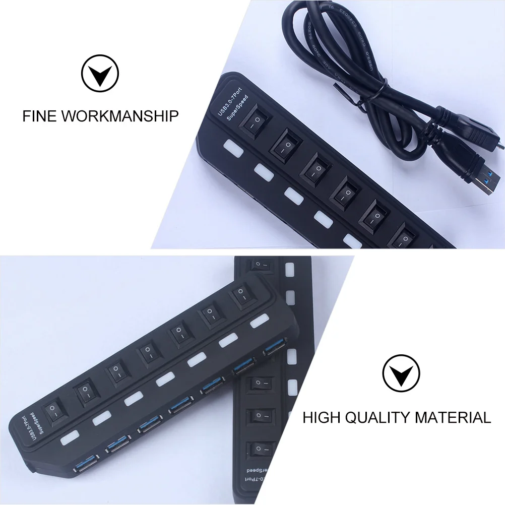 

Usb3.0 High Splitter Adapter For Laptop Multi Usb Hub Computer Concentrator Computer Hub Adapter Ports Expansion Dock Black