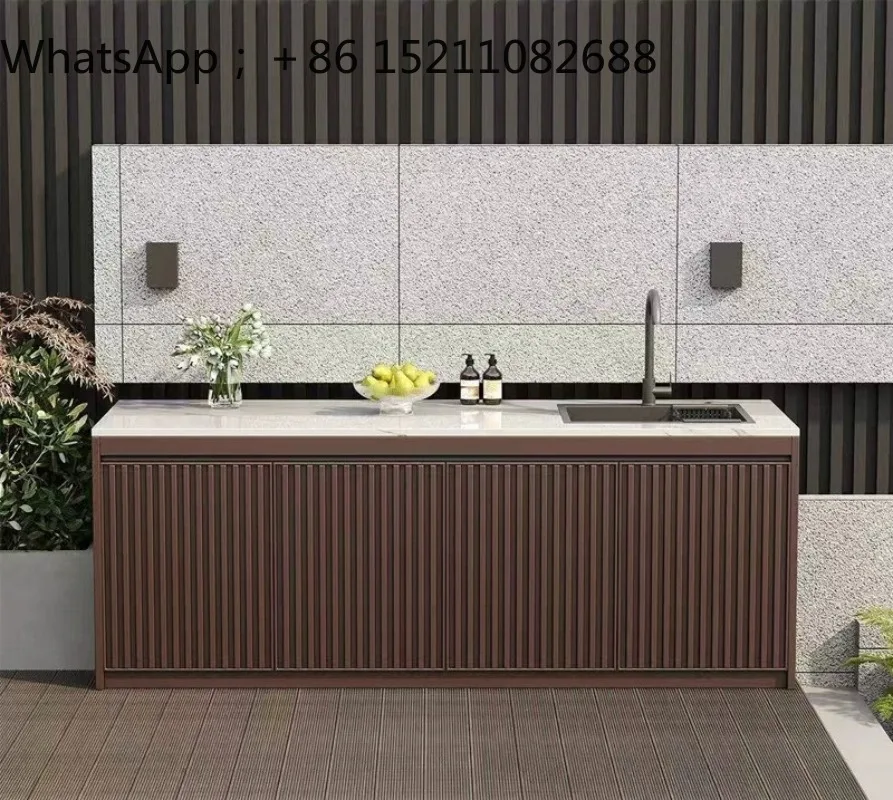SCY large-sized household sink integrated cabinet, indoor kitchen and bathroom locker, villa pool basin operation table