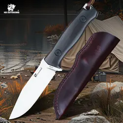 HX OUTDOORS Camping Knife Hunting Rescue Knives Survival Knife 7CR17MOV Blade ousehold Wooden Handle Butcher Knife Dropshipping