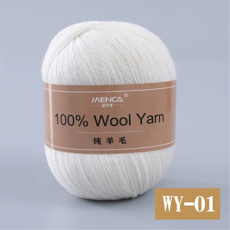 1 Roll Wool Yarn for Knitting String Crochet Yarn for Handmade Projects Great for Weaving Embroidery DIY Craft Hat Dropship