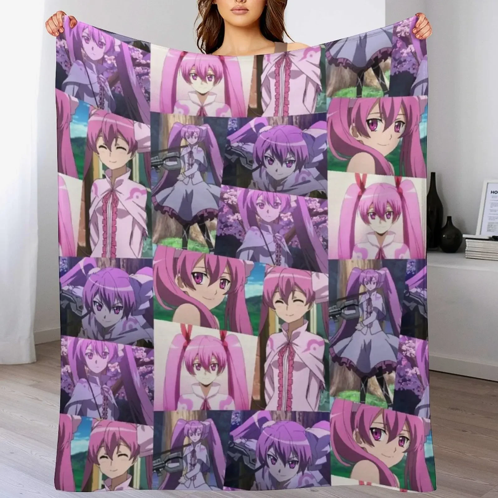 

Anime Akame ga Kill Mine Throw Blanket Multi Use Warm Blanket for Living Room Bedroom