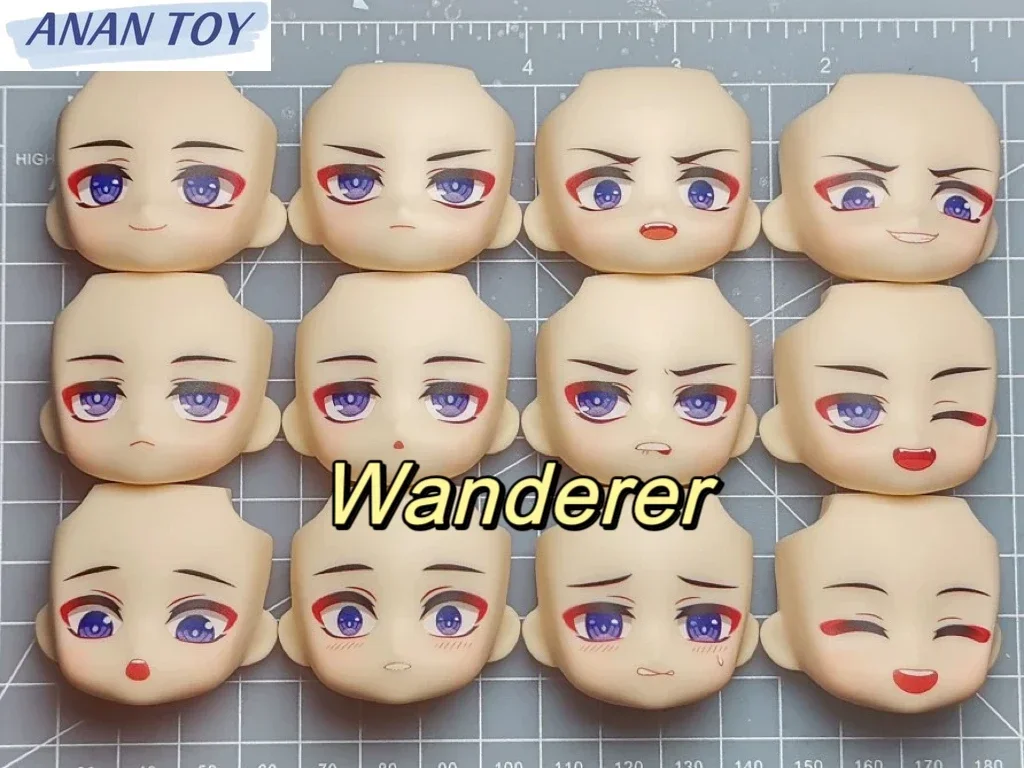 Wanderer Ob11 GSC Face Scaramouche Kunikuzushi Handmade Water Sticker Faceplate Anime Cosplay Toy Accessories