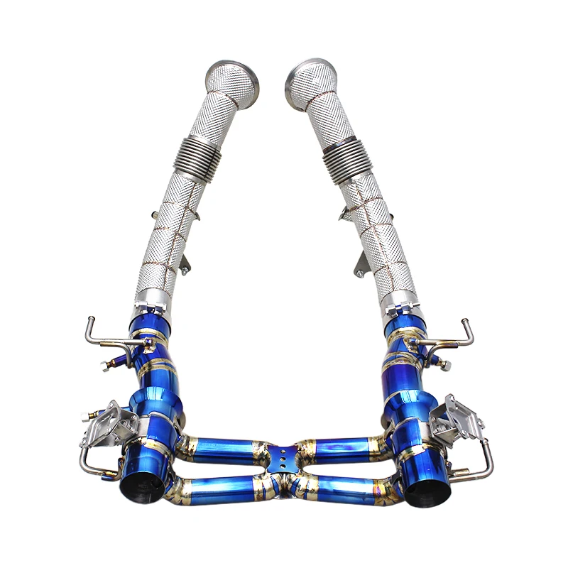 Yooking Racing Titanium Exhaust Pipe Muffler With OEM Valve System For Ferrari SF90 3.9T V8 2019-2023