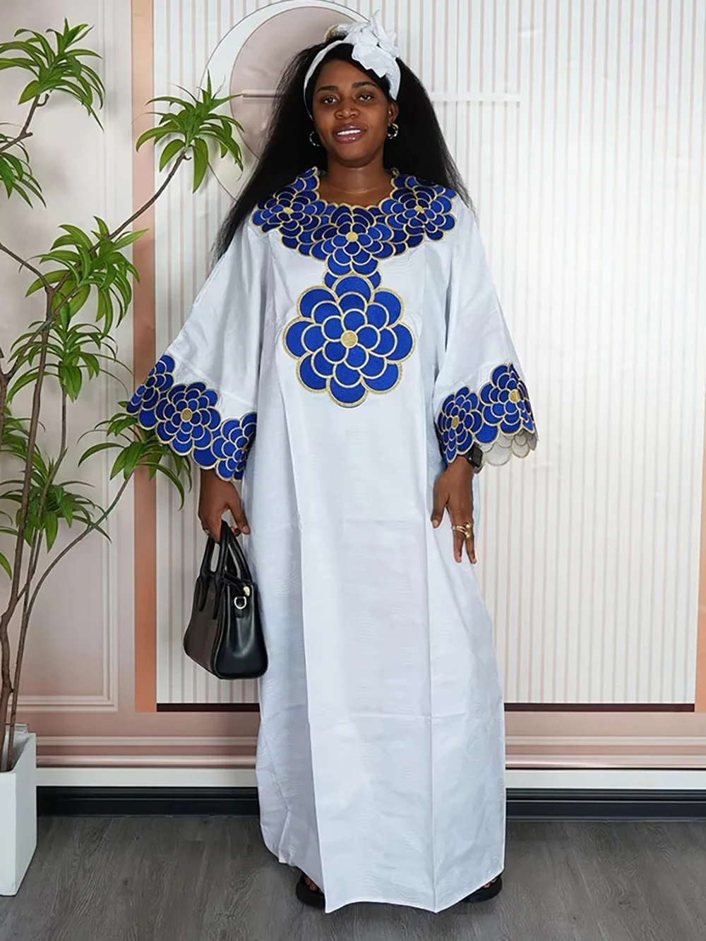 

Traditional African Dresses For Women Wedding Party Evening Gown Dubai Turkey Hijab Abaya Ankara Dashiki Embroidery Loose Boubou