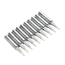 10pc 900M-T-B Lead-free Pure Copper Solder Iron Tips 6.3mm 4mm For Soldering Station Welding Torch Tip Welder Solder Accessories