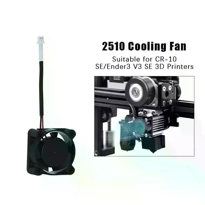 

For CR-10 SE / Ender 3 V3 SE 2510 Axial Cooling Fan DC 24V Turbo Fan 3D Printers Accessories Hydraulic Bearing Cooling Fan