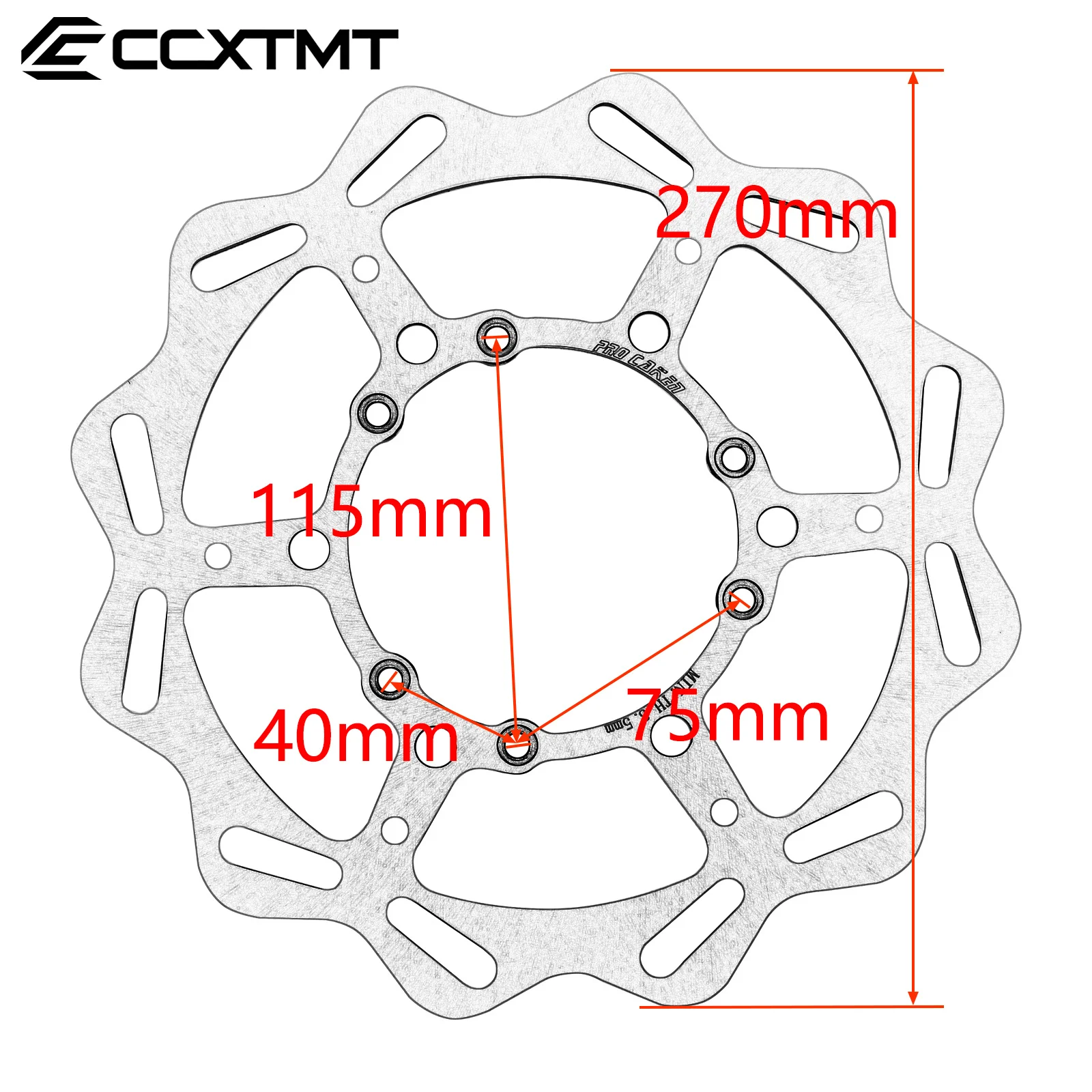 오토바이 전방 후방 브레이크 디스크 로터, 혼다 CR 250R 250R 125R 125R CRF 450R 250R 250R 450X 250X 용 범용 부품, 240mm, 260mm, 270mm 썸네일 4