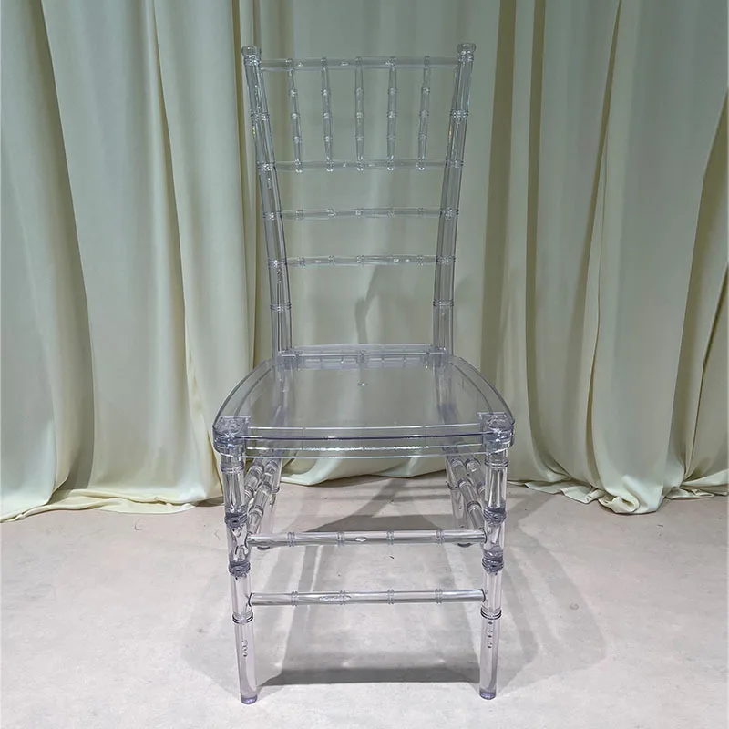 

Hotel Banquet Dining Chair Outdoor Event Wedding Hall Crystal Chair Disassembly Bamboo Chair