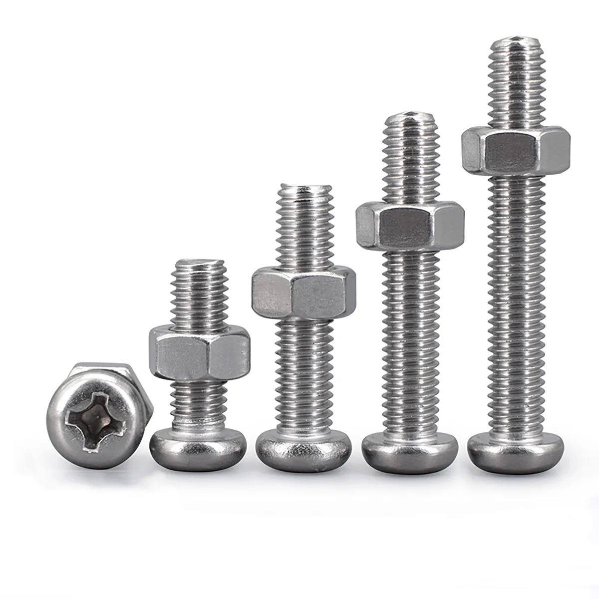 304 SS Pan Head / Round Head Phillips Screw Nut/Machine Screw Nut  Combination