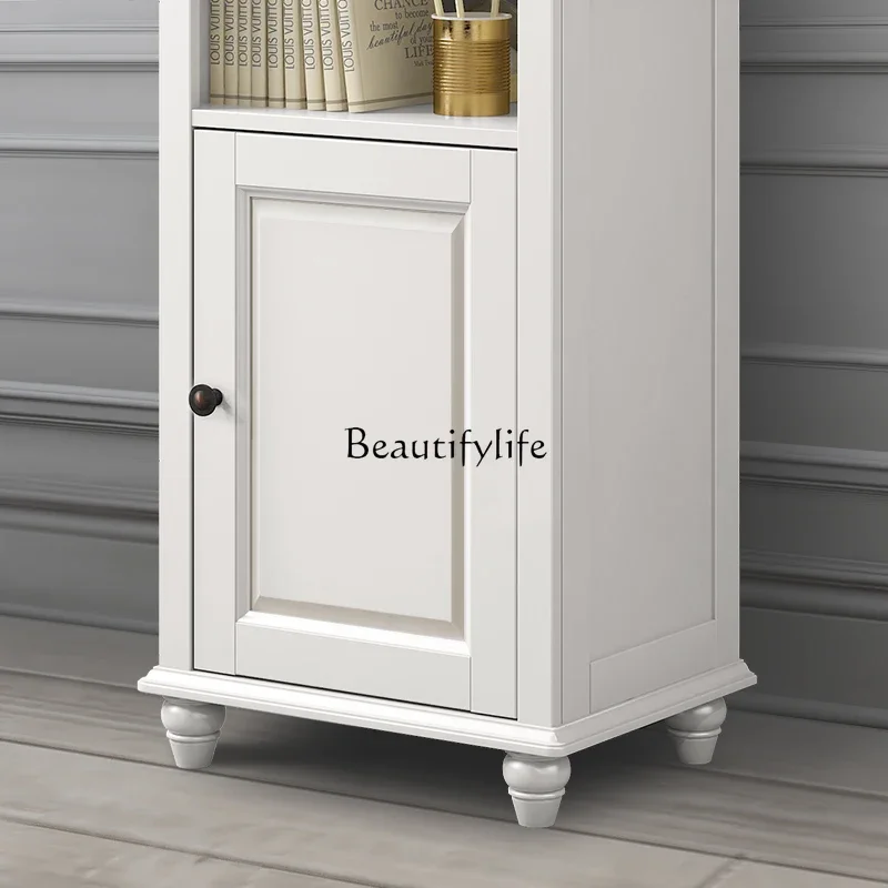 FG10*American all solid wood American rural pure solid wood ivory white wine cabinet solid wood decorative cabinet