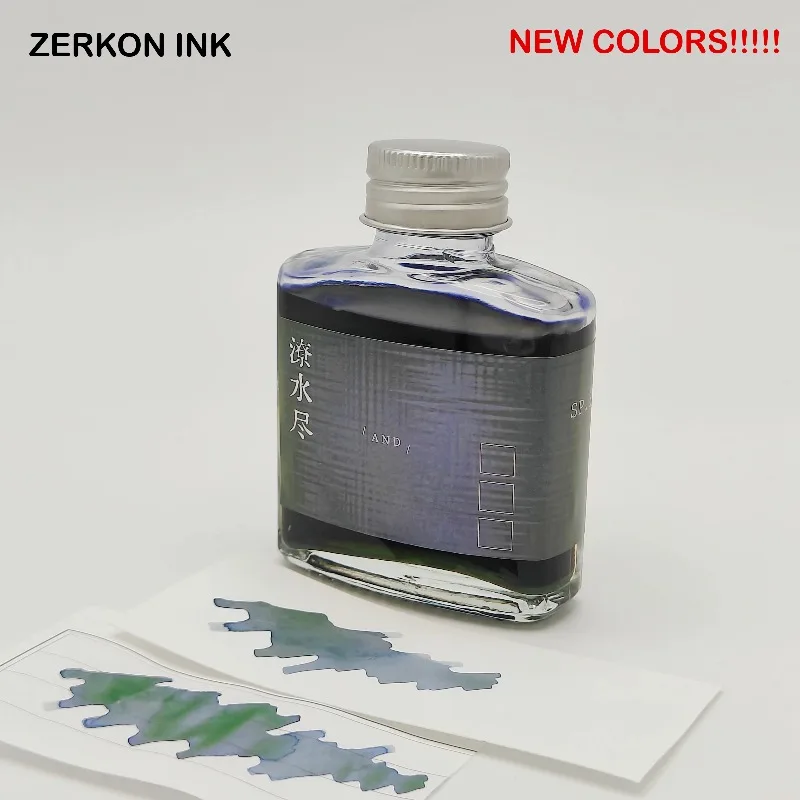 Zerkon Ink 50ml 59 Colors Sheen Fountain Pen Ink Gradient Color Dip Pen Ink for JINHAO Majohn Stationery School Supplies
