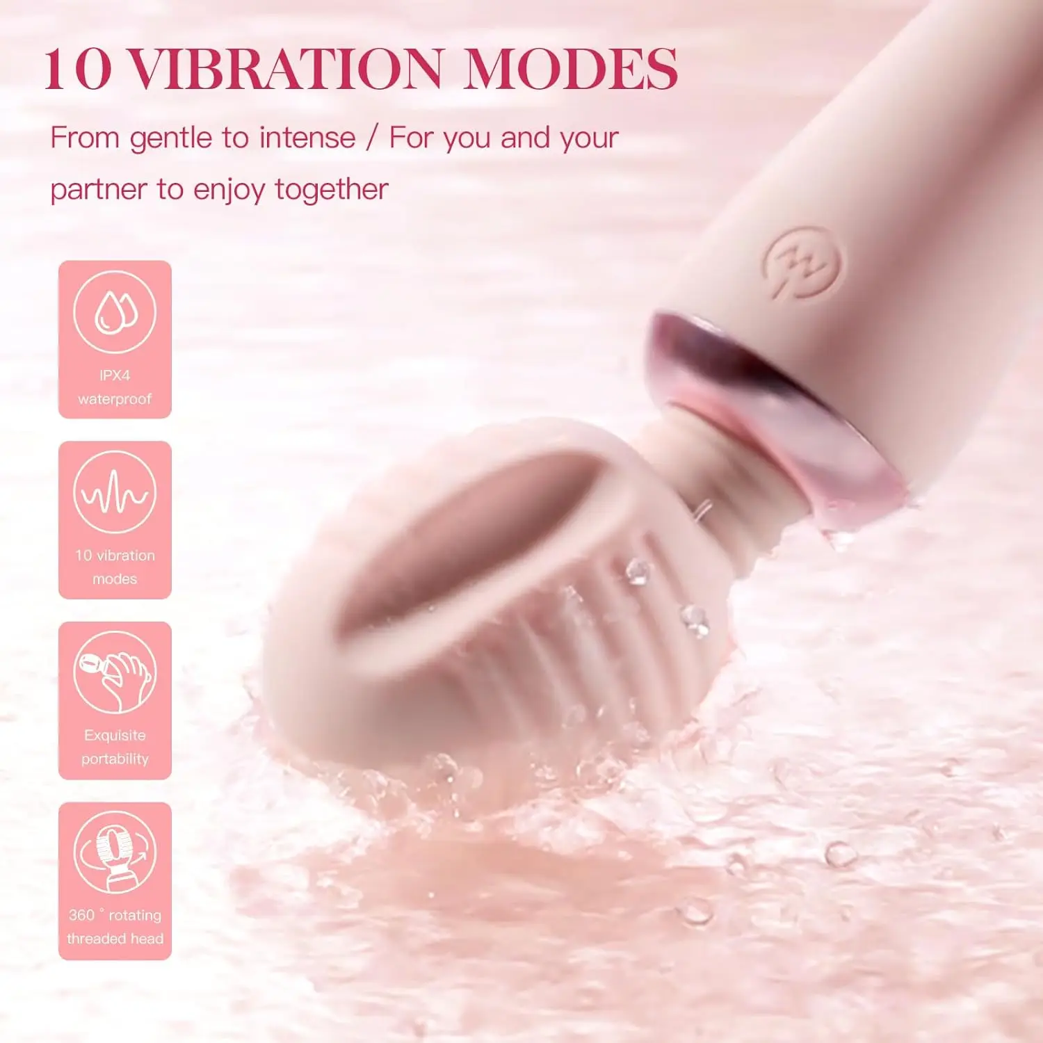 Powerful Silent Magic Wand Vibrator For Clitoral Stimulation_voghion.com