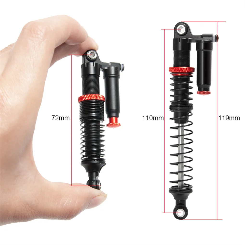 RCGOFOLLOW Aluminum Alloy 1/4PCS Shock Absorber 90/100/110/120mm for Axial SCX10 Writh 1/10 RC Crawler Car Model Upgrade Parts