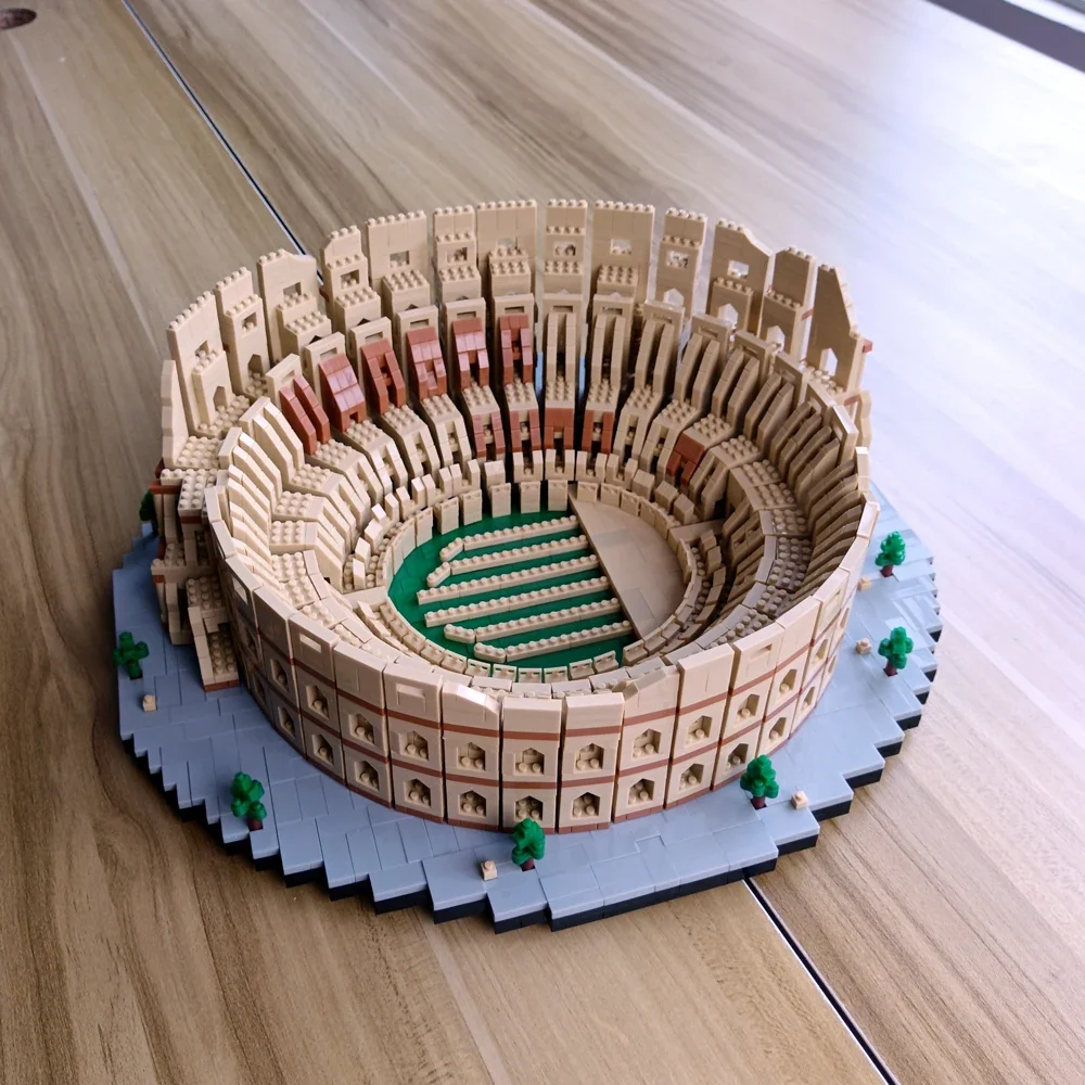 European Roman Colosseum Architecture Building Blocks Toy: Ideal Festive Gift, Classy Home Decor, Enhances Creative Thinking