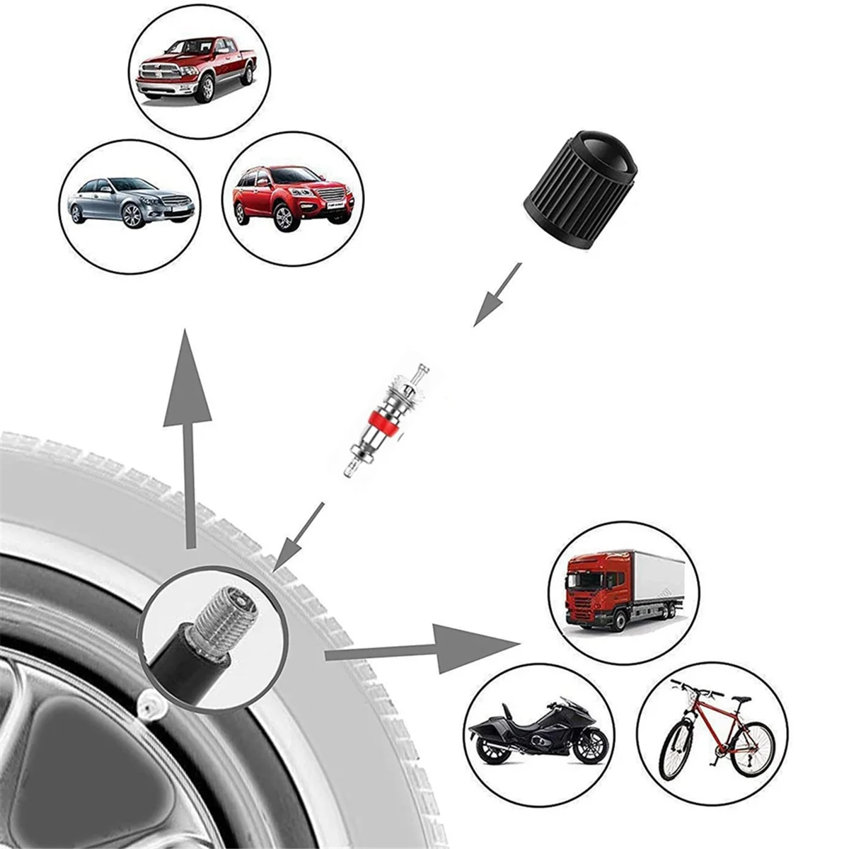 밸브 코어 제거 설치 키트, 밸브 코어 제거 도구, 밸브 캡 밸브, 64 피스, 신제품