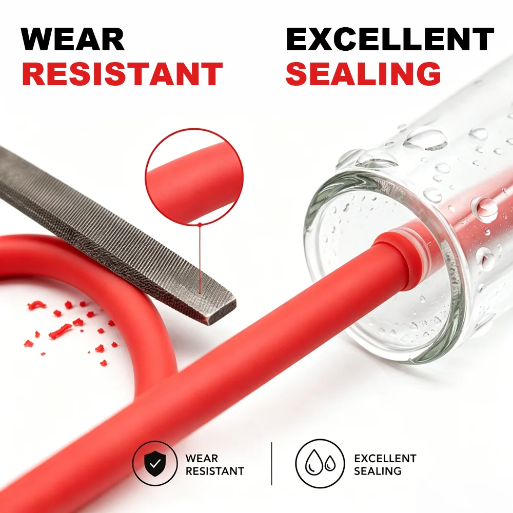 Red Latex Rubber Hose ID 1.6-6mm Good resilience/wear resistance/experimental connection drainage rubber hose