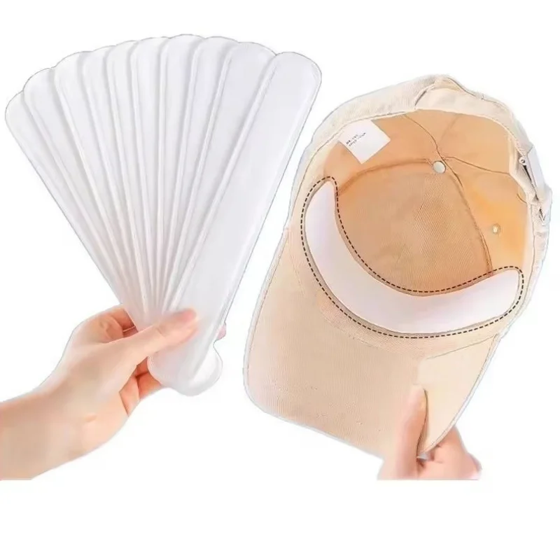 10 Pcs Disposable Hat Sweat‑Absorbing Stickers Invisible Cap Liner Bands Anti‑Dirty Pads for Reducing Hat Size Keeping Clean