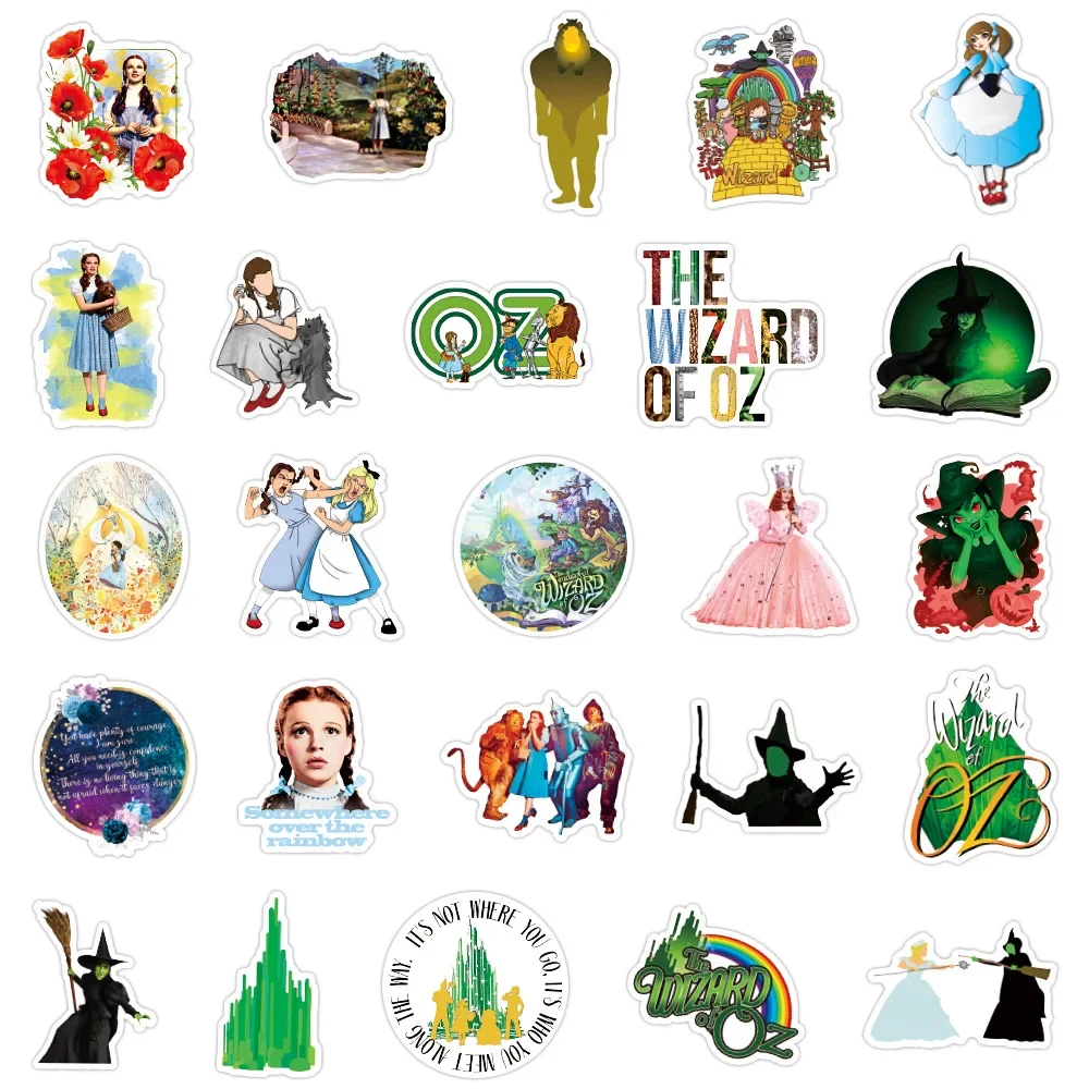 50 قطعة حكاية خرافية معالج OZ الكرتون الكتابة على الجدران ملصق مائي ل صندوق أدوات مكتب سجل القصاصات الهاتف المحمول مذكرات الاطفال اللعب الهدايا #4