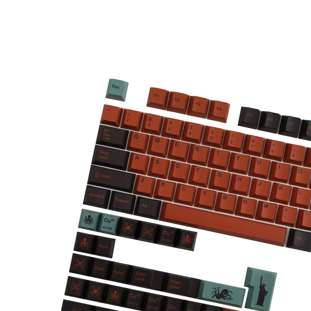 GMK Copper Keycaps PBT DYE- Sublimation Cherry Profile GMK Keycap For GK61 64 68 84 87 96 104 108 Mechanical Keyboard