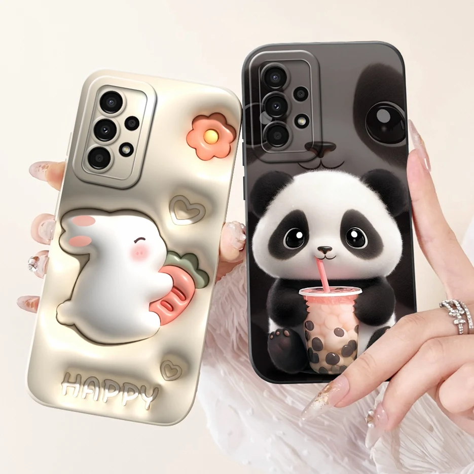 For Samsung Galaxy A13 4G Case A33 A53 A73 5G Cute Animals Cartoon Cover Soft TPU Phone Case For Samsung A13 A 33 53 73 5G Shell