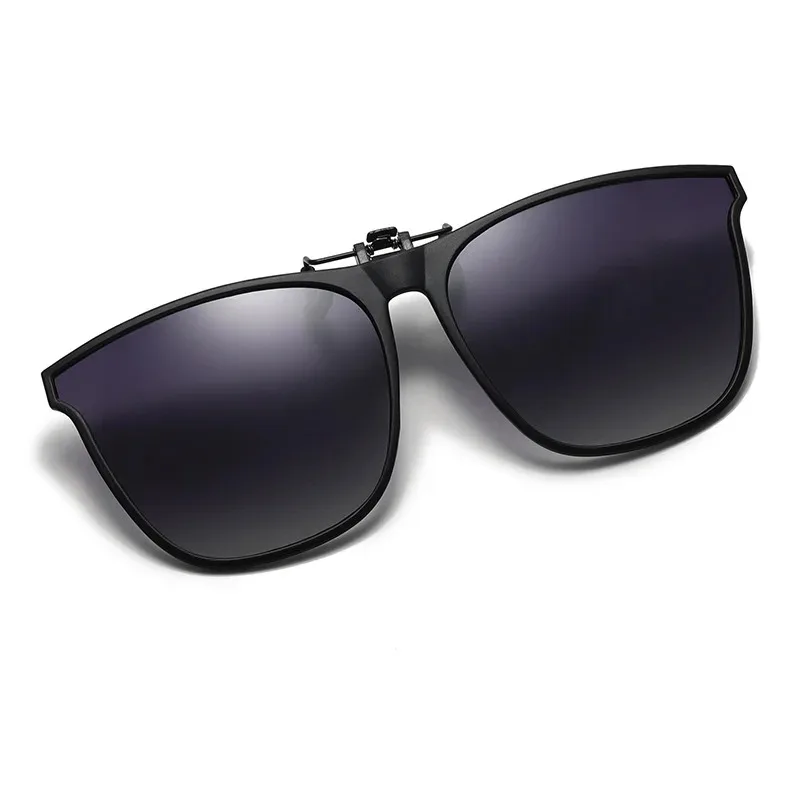 Polarized Clip On Sunglasses Men Car Driver Goggles Night Vision Glasses Anti Glare Vintage Square Eyewear UV400 Oculos view 4