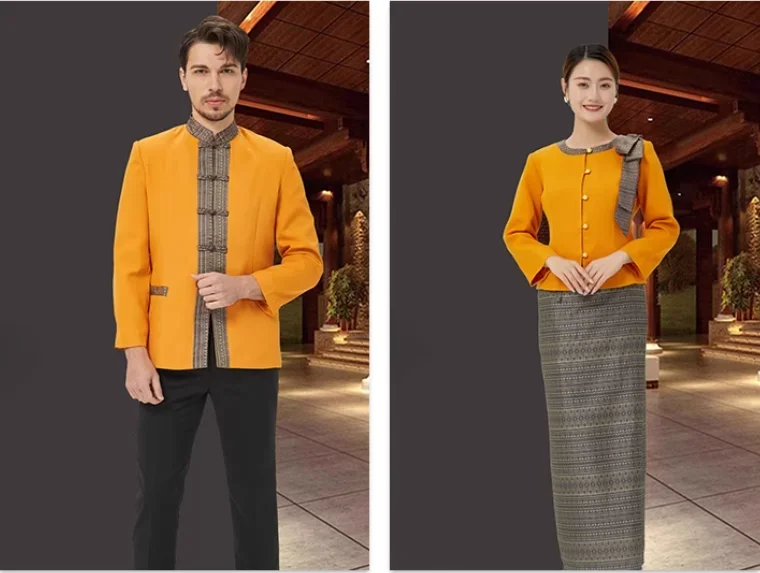Thai Southeast Asian Front Desk Manager Work Clothes Technician Set