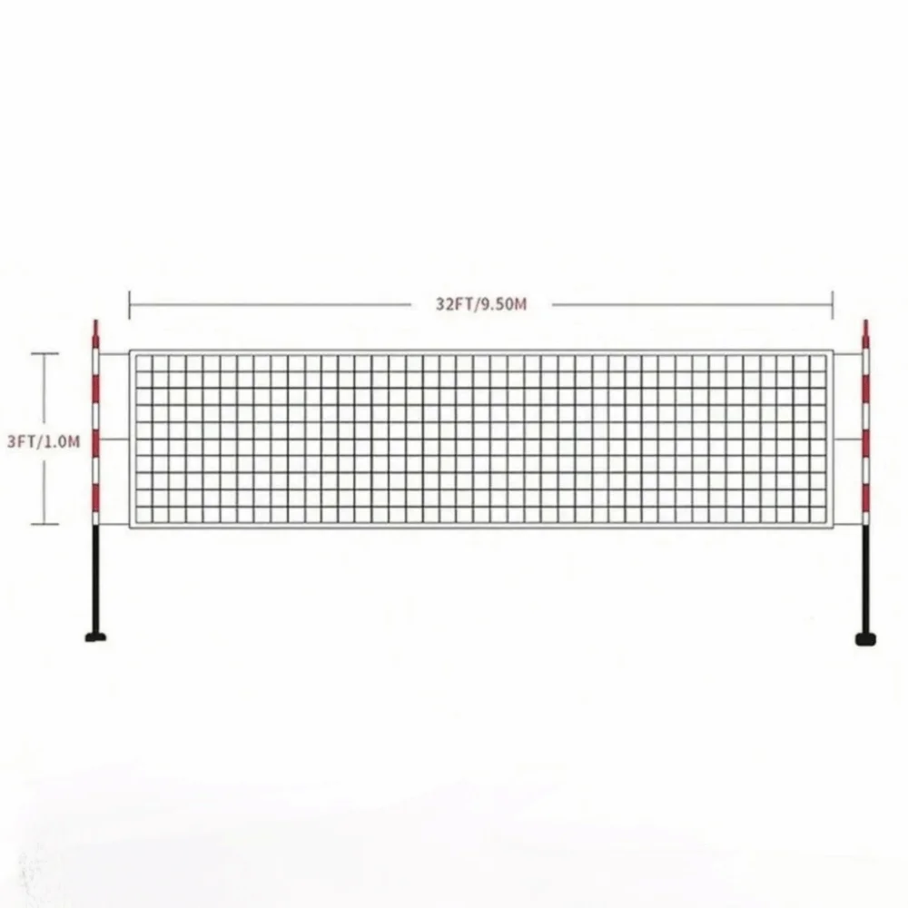 2pcs Covered Edge Beach Volleyball Net Standard Size Polyethylene Professional Volleyball Net Durable Construction