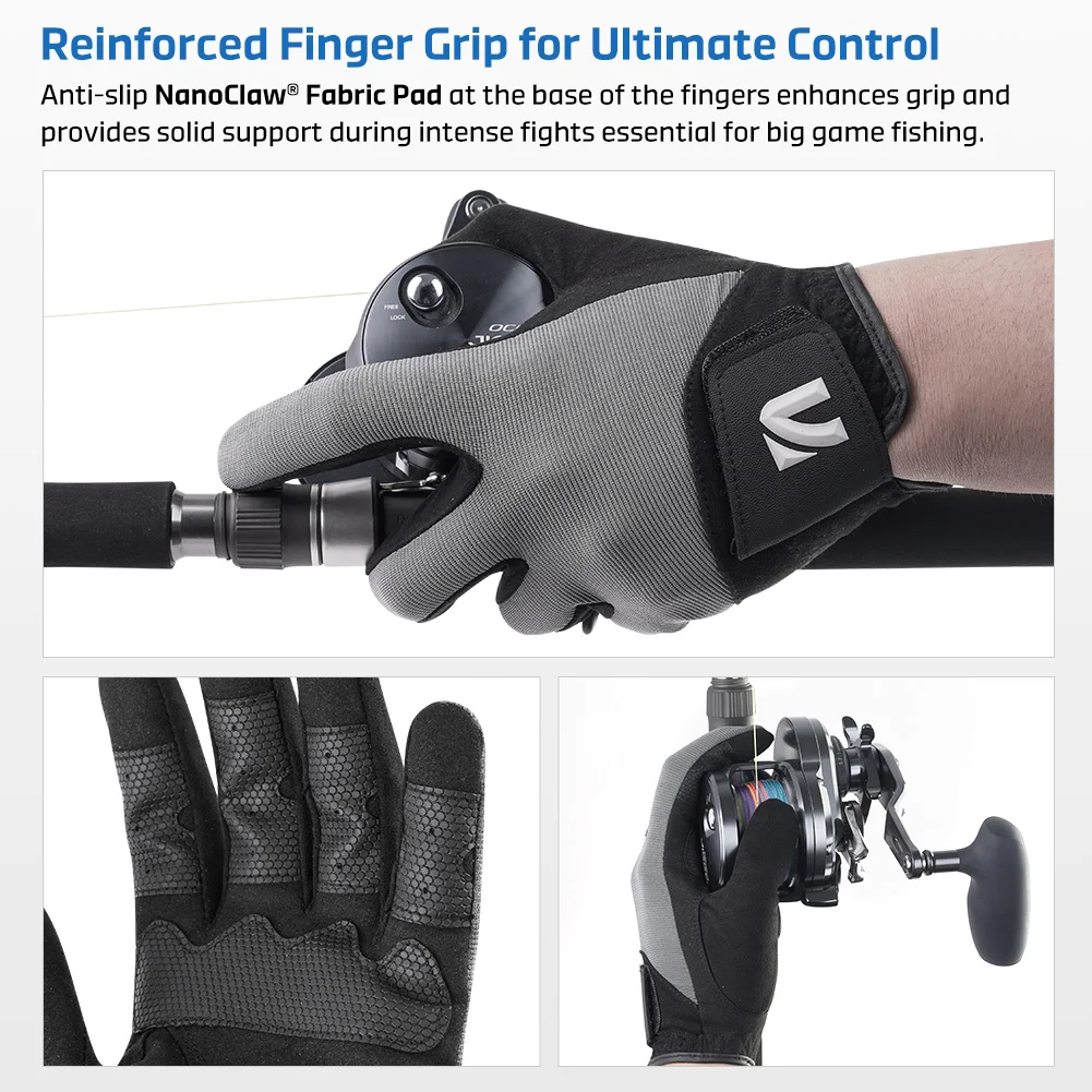 Guantes de pesca NOEBY Nanoclaw antideslizantes anti-UV para jigging - imagen 5