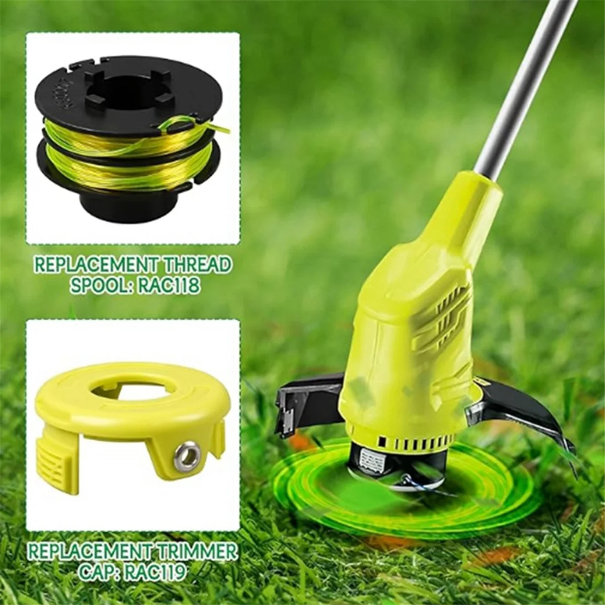 Trimmer Spool for Ryobi Rlt3025F RAC119 Mowing Rope,RAC118 Cover and Spring