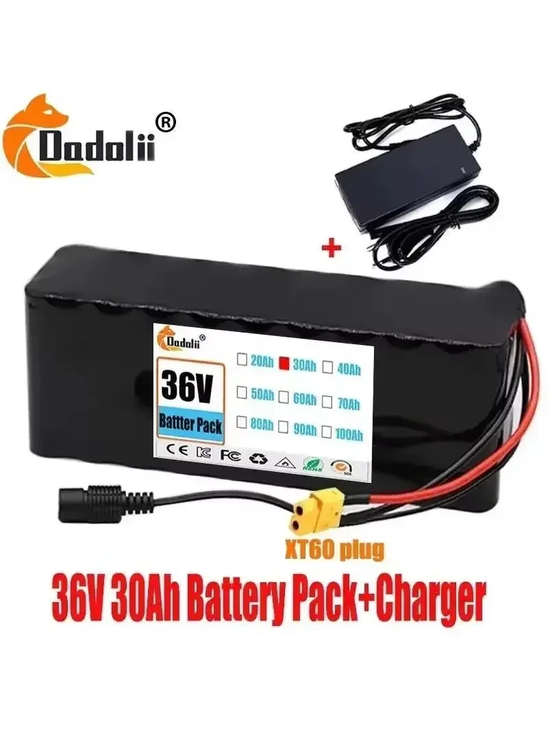 

10S3P 1000W Power 36V 30Ah 18650 Lithium Battery Pack - Rechargeable for Bicycle Scooter Electric Vehicle with BMS