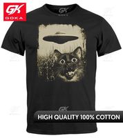 Men's T-Shirt UFO Cat Alien Print Print Print Shirt  Graphic T Shirts Mens Clothing New in Tops & Tees Cotton Women