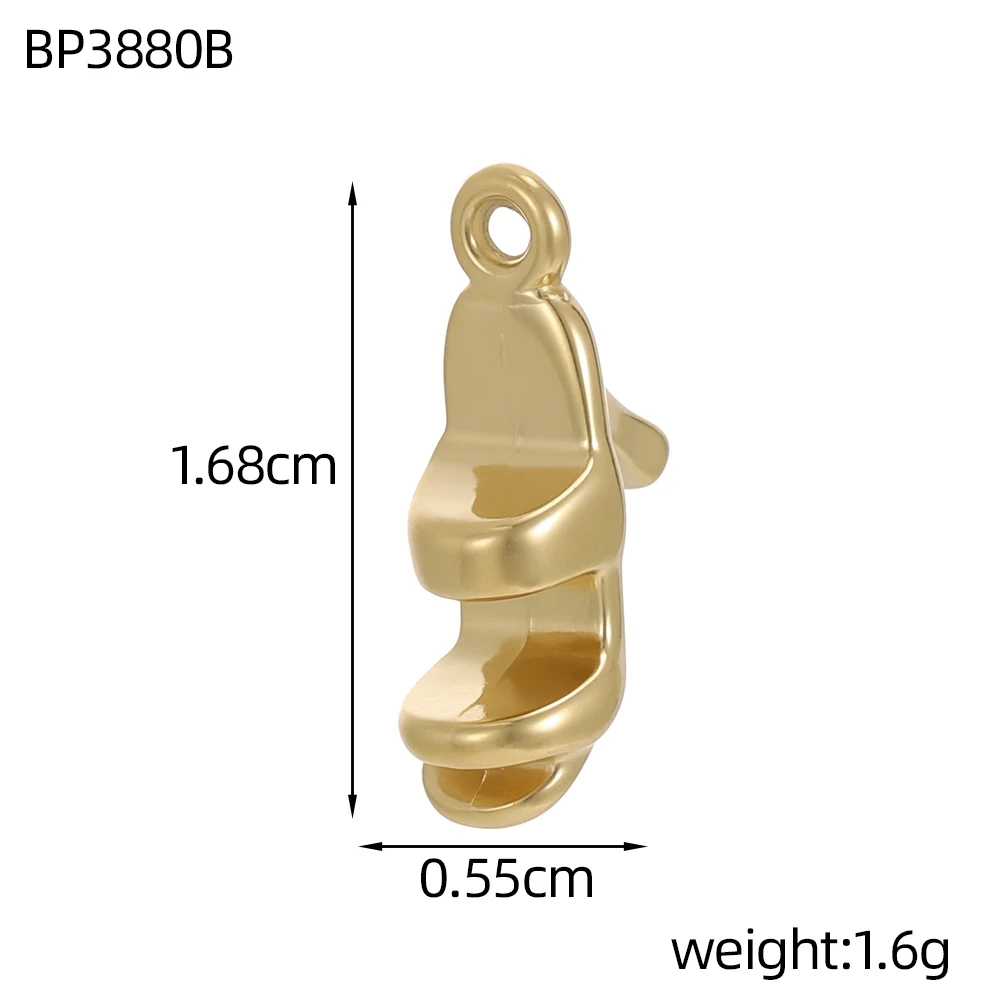 CARLIDANA Stainless Steel Gold Plated Baseball cap Gun  Headphone Anchor Rose Squirrel Pendant High heel Accessories Charms view 5