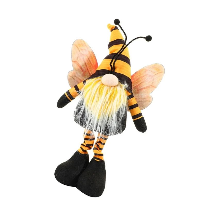 Bumblebees Gnomes Plushs Honeybees Gnomes Plushie Ornamet Honeybees Day Decors K92A