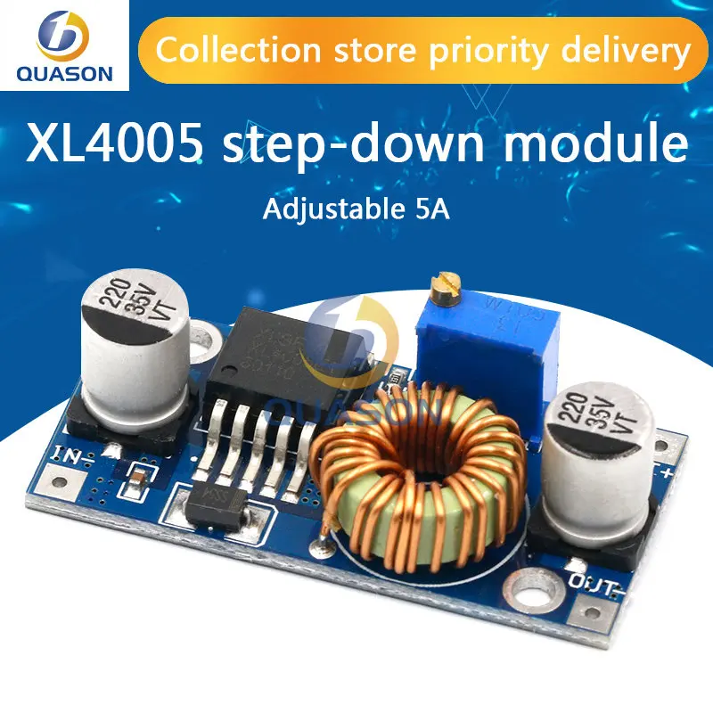 XL4005 DSN5000 Beyond LM2596 DC-DC adjustable step-down 5A 75W power Supply module Large current Large power