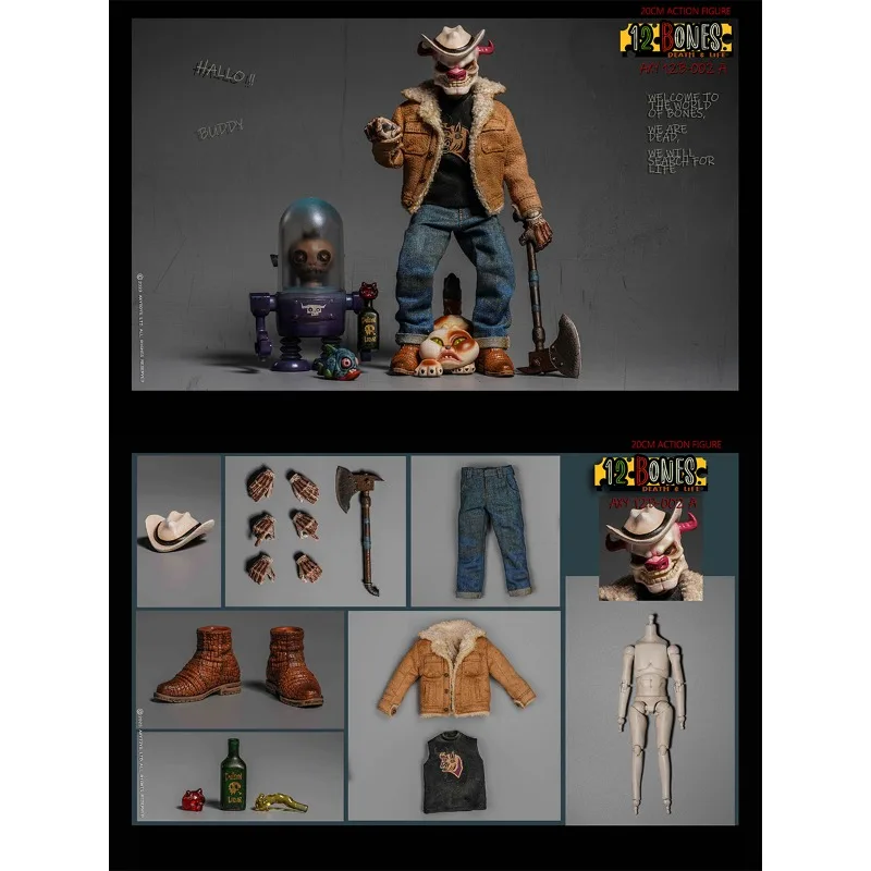 【in magazzino】 AXYTOYS Original Bone 1/8 Waste Soil Team Series Ruine Soldati mobili Modello di bambola alla moda Ciondolo Set regalo giocattolo