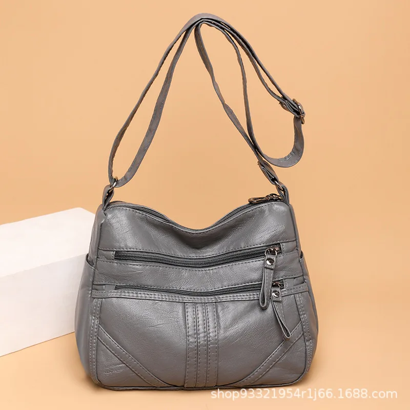 Bolso de mensajero informal e impermeable para mujer, bolsa de hombro de nailon resistente al agua, con gran capacidad para mamá, cruzado