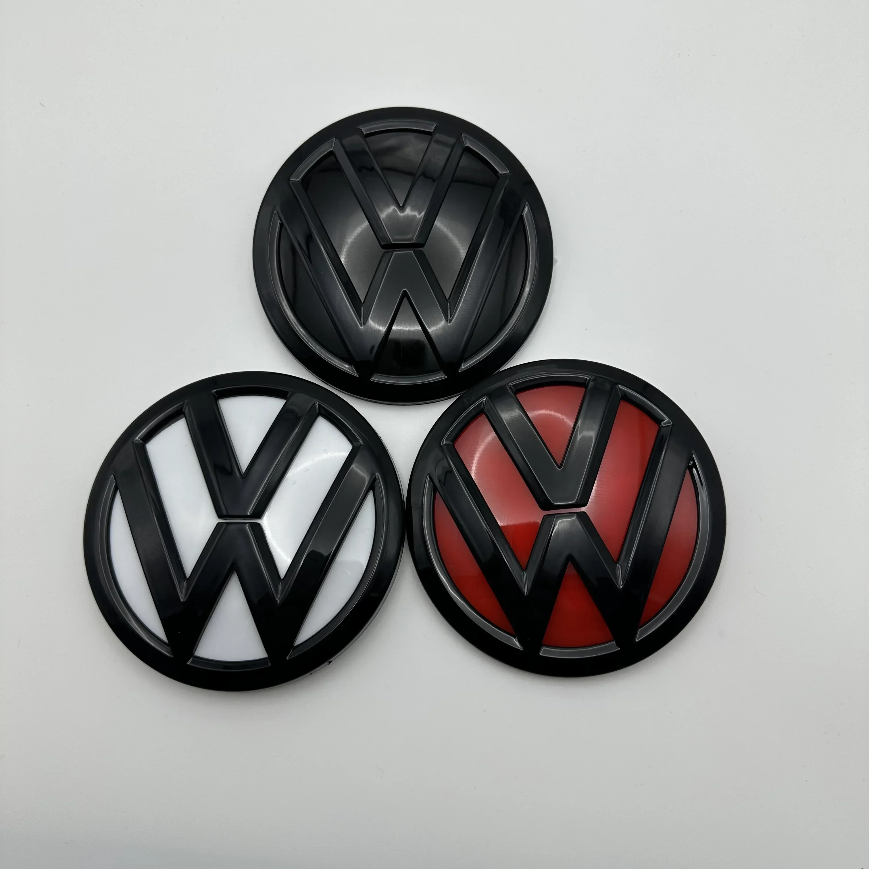 For Golf 6/7/7.5/Polo/Passat/ T-Roc/Arteon/Tiguan/CC 110mm black/red/white Car Rear logo background