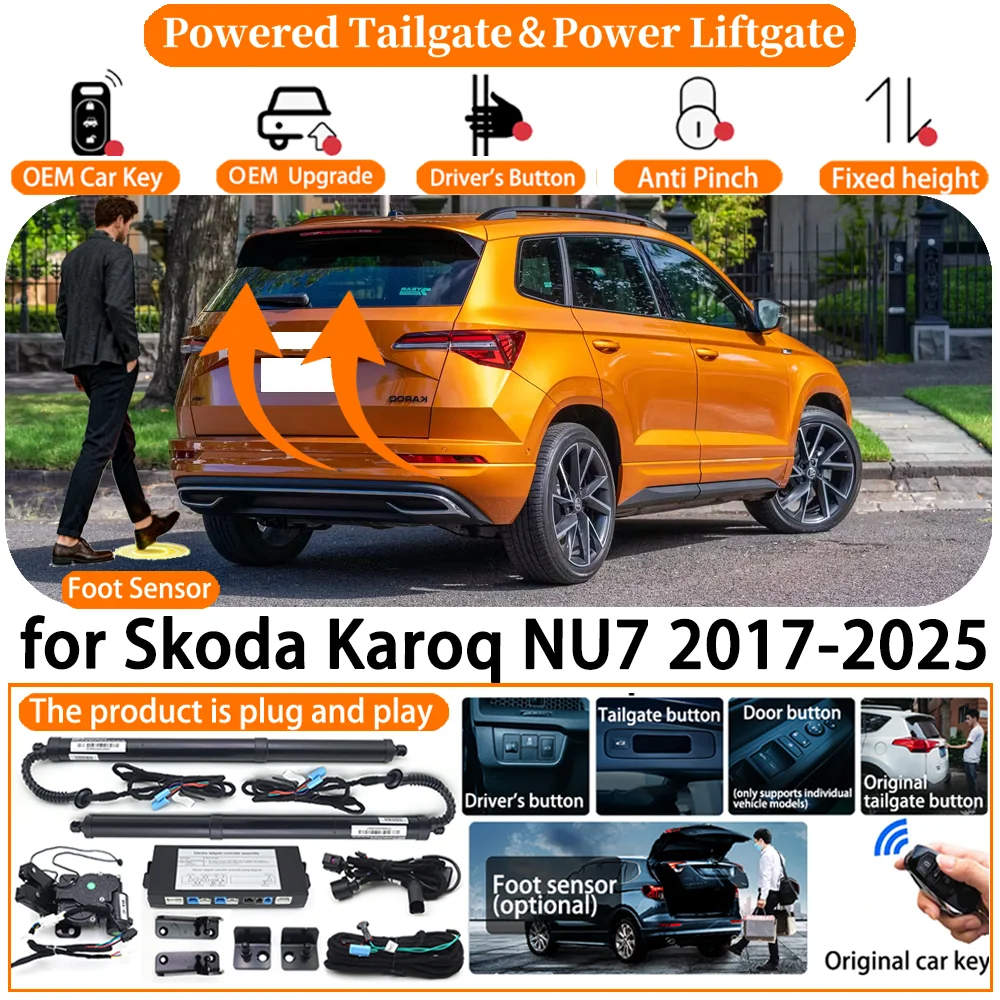 

Car Powered Tailgate system for Skoda Karoq NU7 2017-2025 Automatic Electric Power Tailgate Tail Gate Lift Rear Trunk Opener kit
