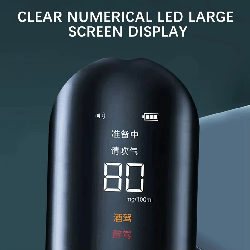 ABBN-Portable Digital Breath Alcohols Test Breathalyzers Light-Weight Precise Breathtester For Professional Use