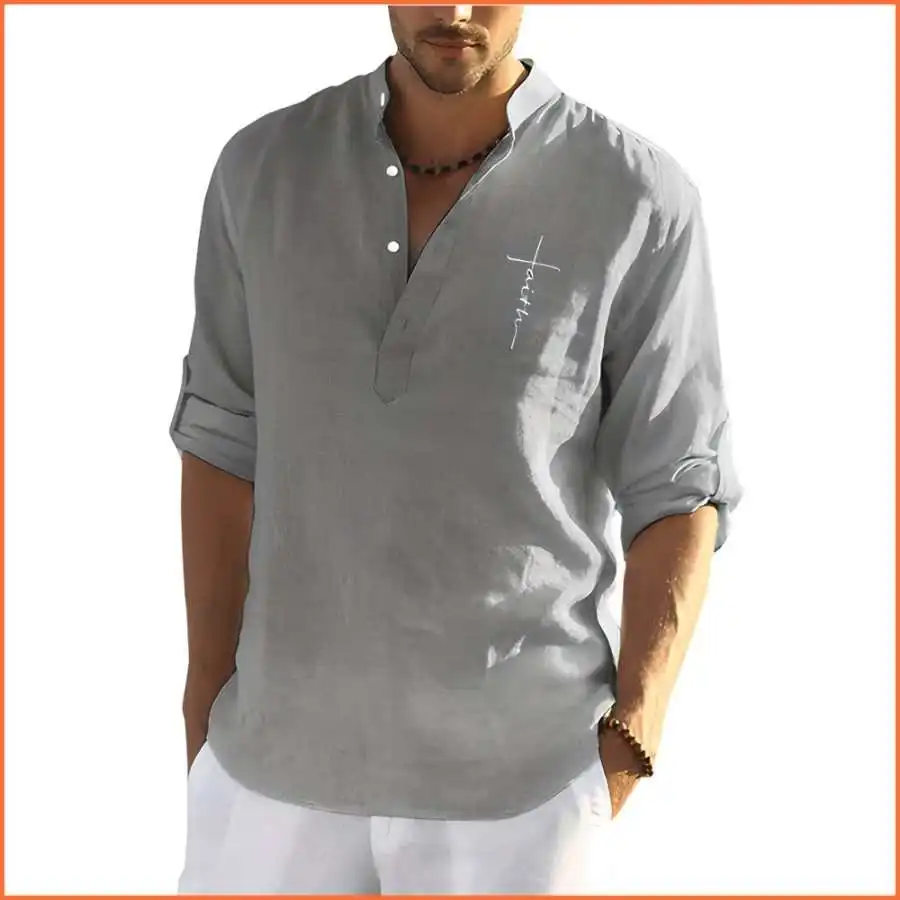 

Men's Casual Polyester irt Loose Fit Faionable Printed ort Sve Ice Sensation Stand Sle Youth ular Spring Summer