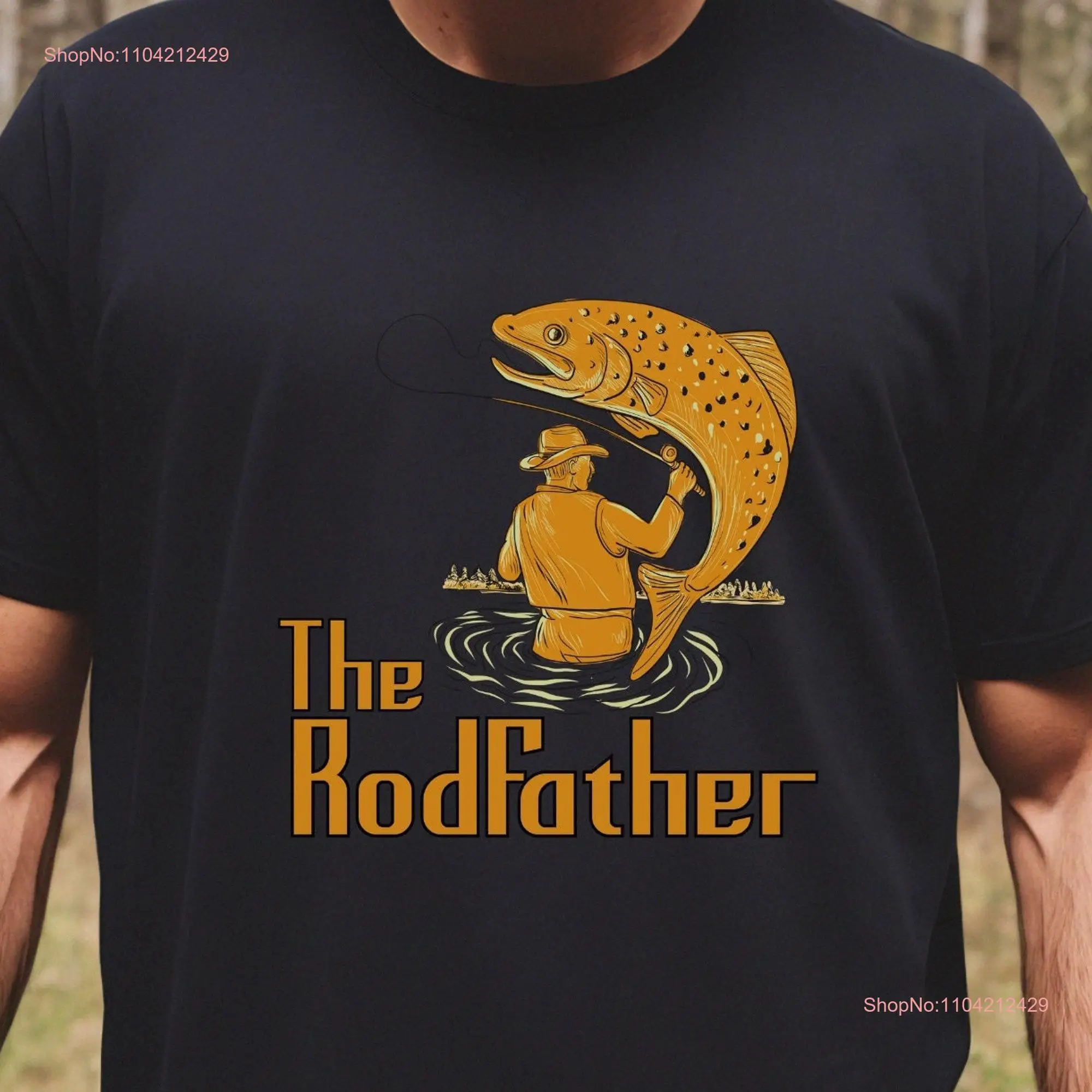 Camiseta The Rodfather Keeping It Reel para chicos que los peces deseos, era pescar, preferir estar en el lago está llamando a los amantes