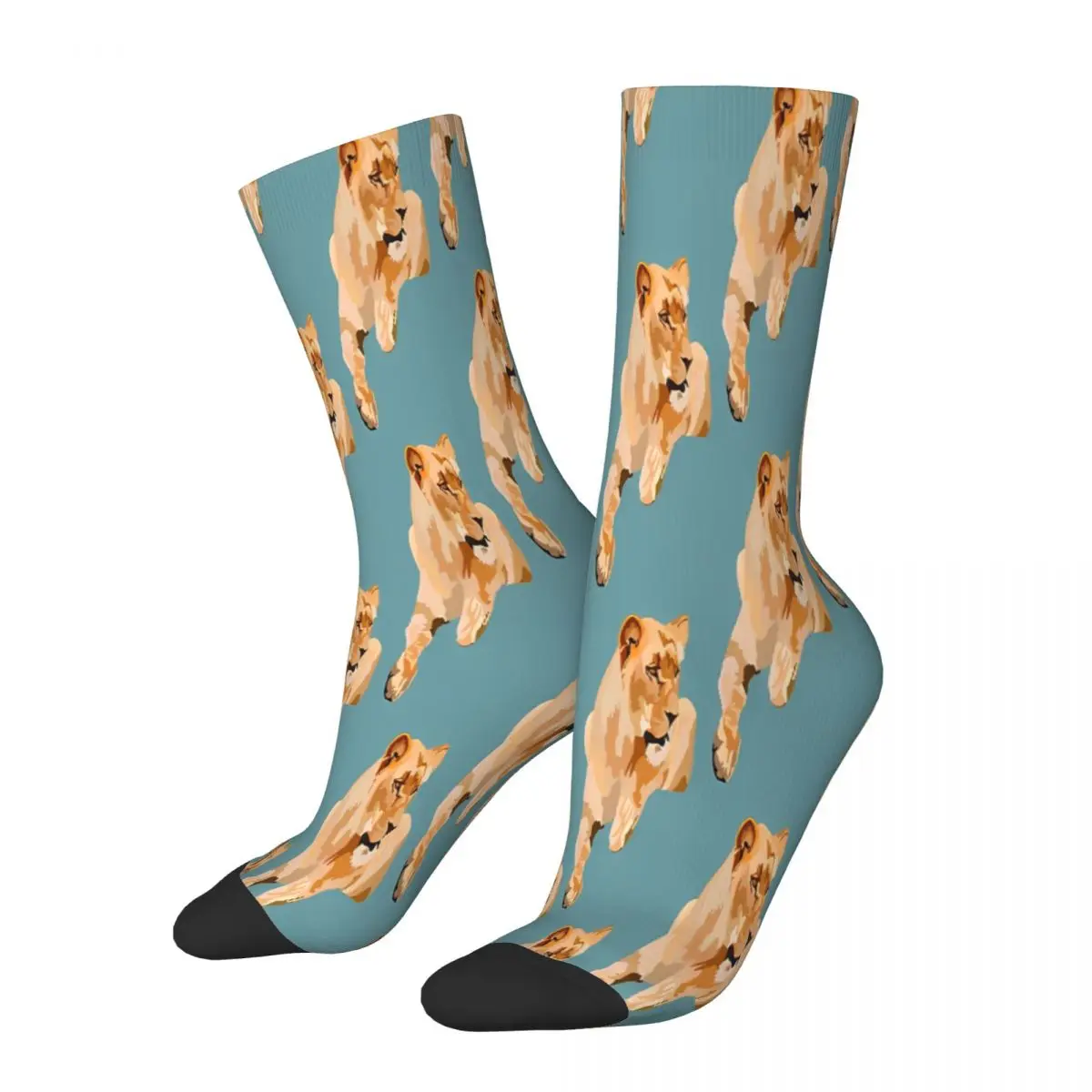 L Is For Lioness Animal Socks Male Mens Women Spring Stockings Harajuku