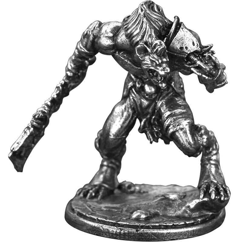 Cupronickel Metal Wolf Corps Figurki akcji Żołnierz Model Zabawki Chłopcy Gra planszowa Kawałki Pulpit Miniaturowa ozdoba Akcesoria