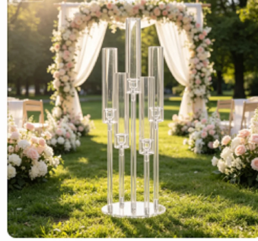 10 個のアクリル燭台クリアキャンドルホルダーウェディングパ - Home Decor For Wedding のレビューと価格