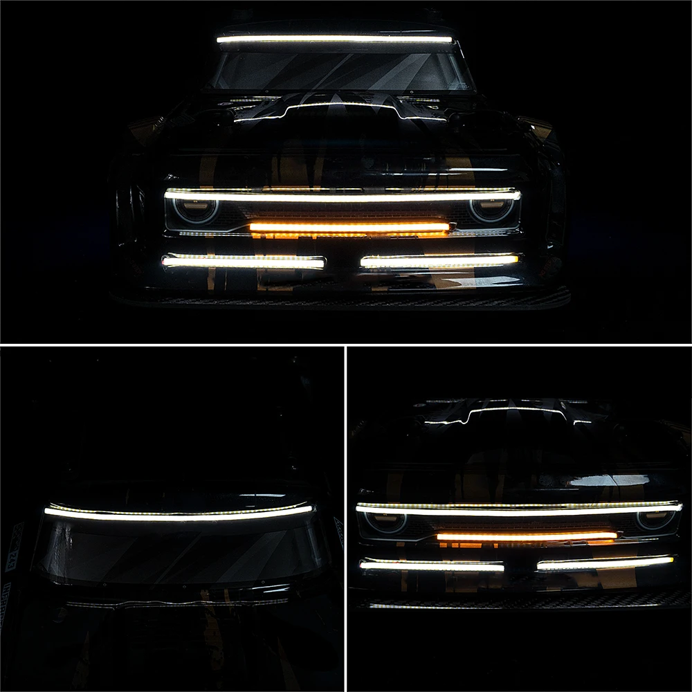 MIBIDAO 스포트라이트 헤드라이트 테일라이트 풀카 LED 라이트 스트립 1/8 RC카 ARRMA Infraction BLX 3S 버기 업그레이드 부품