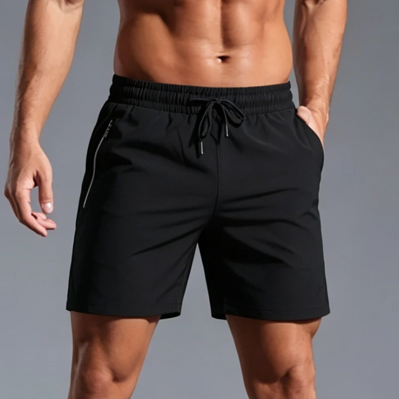 Men's Lightweight Running Shorts Quick Dry Water-Resistant Elastic Waist Sports Shorts Durable Polyester for Hiking Fishing Gym